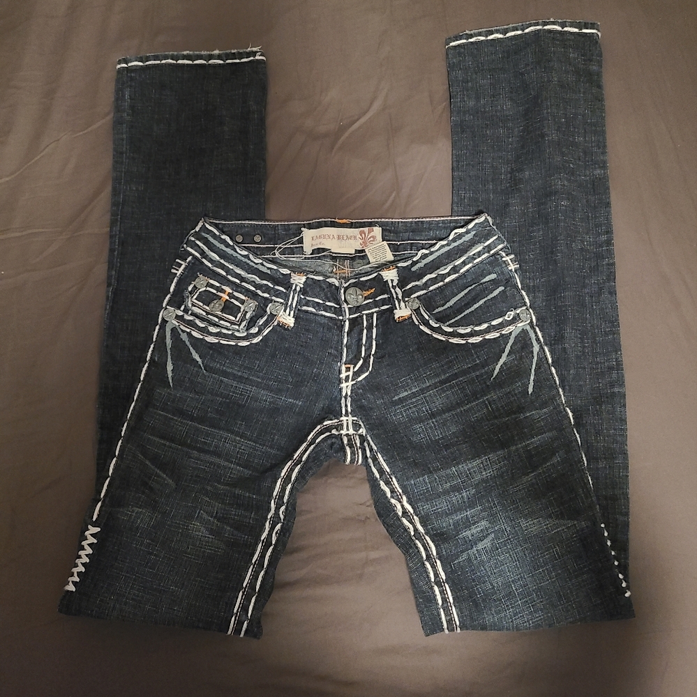 Y2K Women's Lowrise Navy Jeans